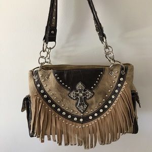 NWT Purse - Studded, Fringe & Cross